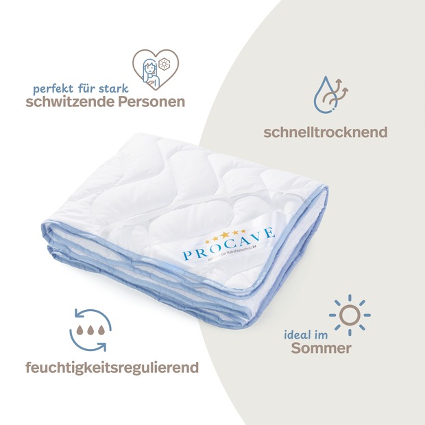leichtes Unterbett TopCool mit 4 Eckgummis