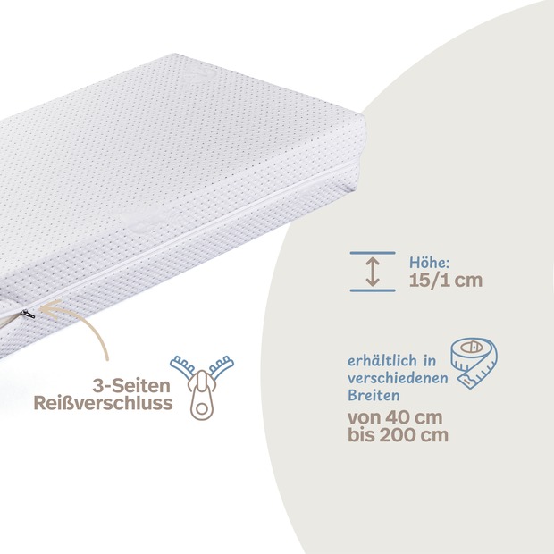 Bettkeil mit Bezug aus Silver Protect-Doppeltuch