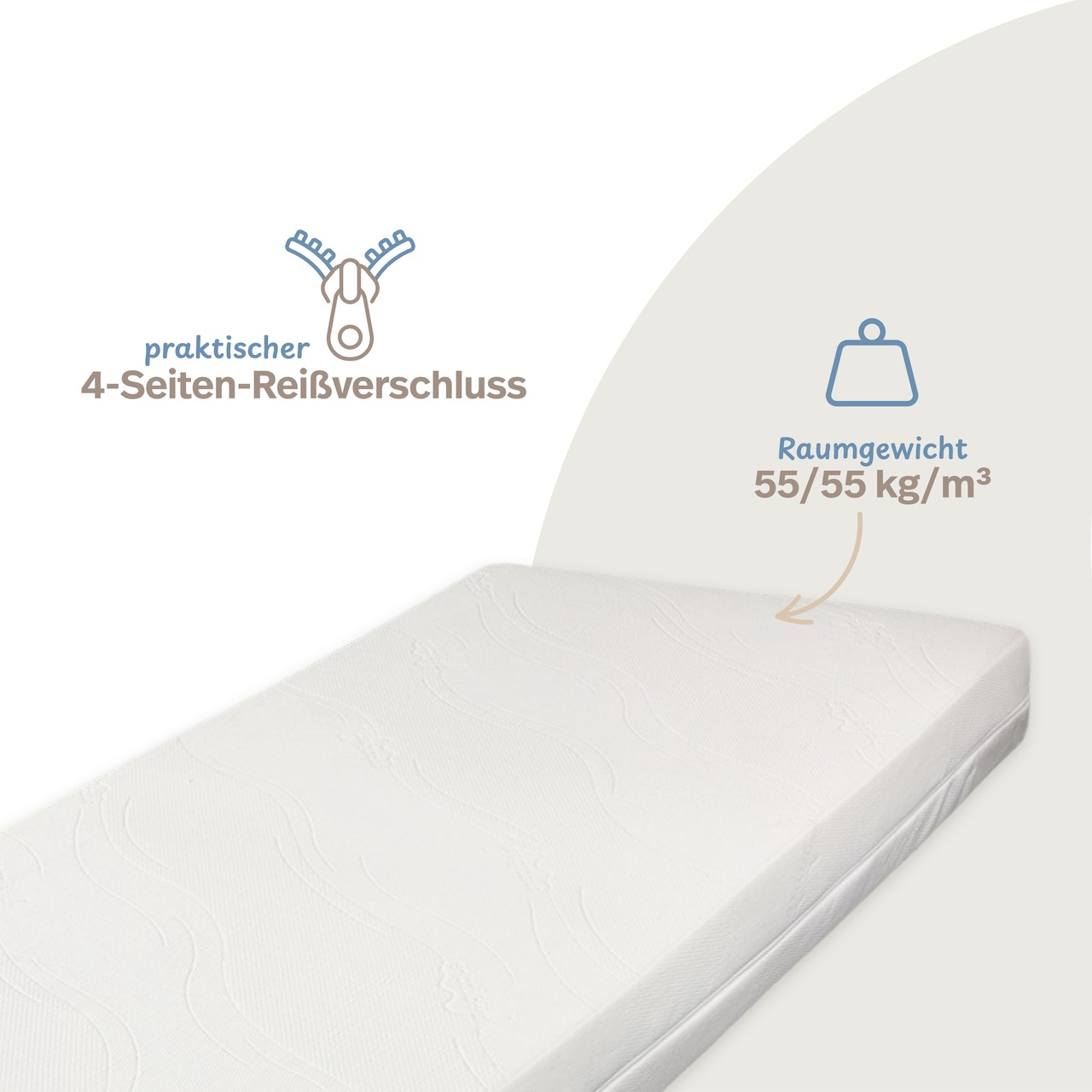 Luxusviscomatratze VT 3 mit Medicare-Bezug