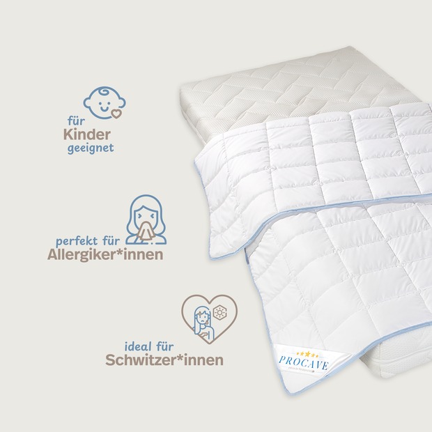TopCool kochfeste Qualitäts-Sommerbettdecke