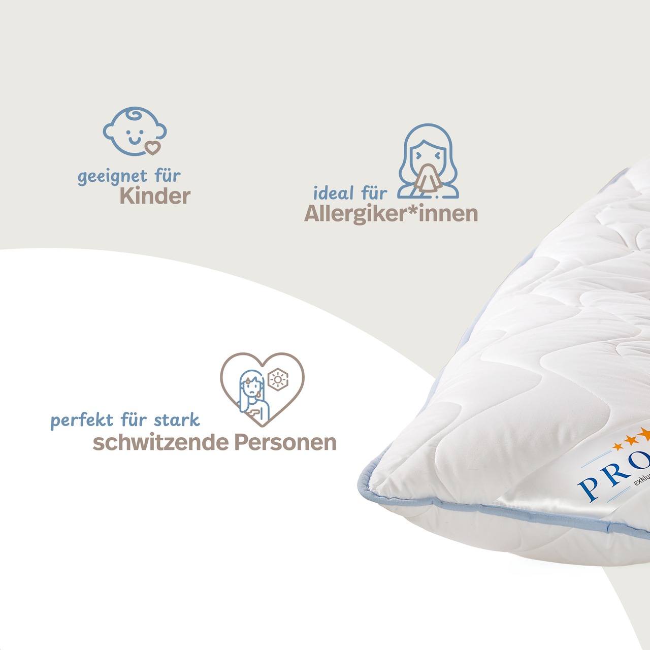 Seitenschläferkissen mit TopCool-Bezug