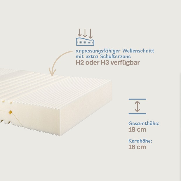 Kaltschaummatratze VT mit Doppeltuchbezug
