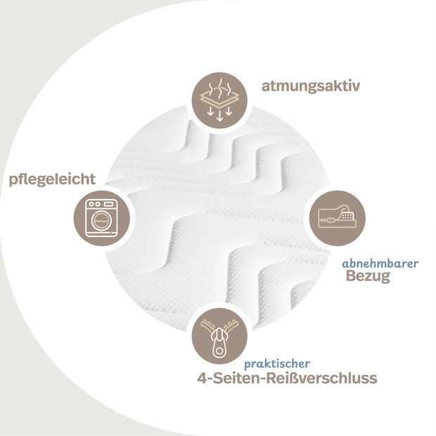 Kaltschaummatratze VT mit Doppeltuchbezug