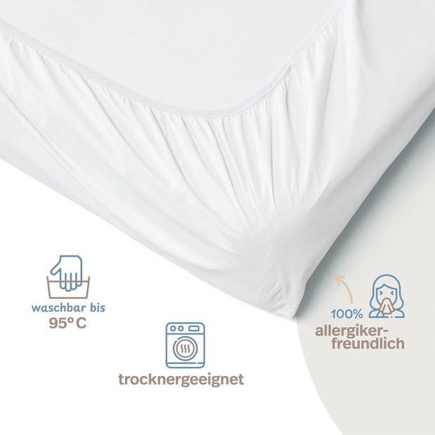 Allergiker Spannbettlaken ALLERGENA aus Evolon - Anti Milben Encasing