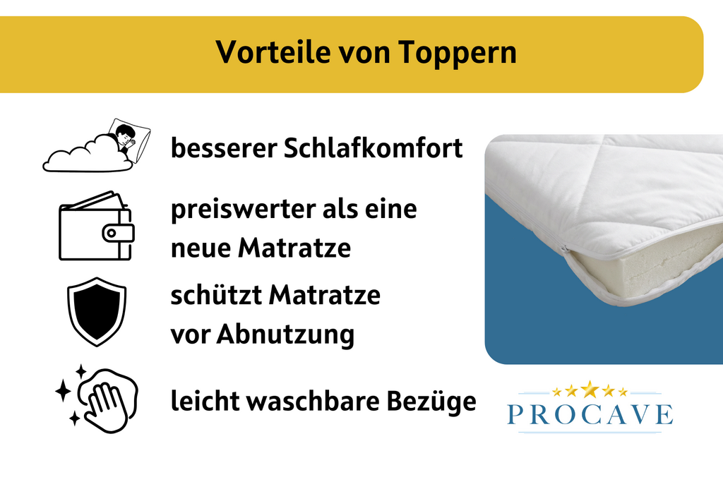 Vorteile von Toppern und Matratzentoppern auf einen Blick